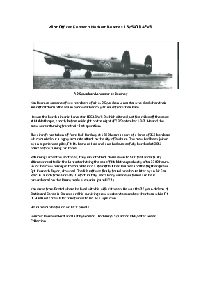 A preview of a PDF biography for Beames, Kenneth Herbert